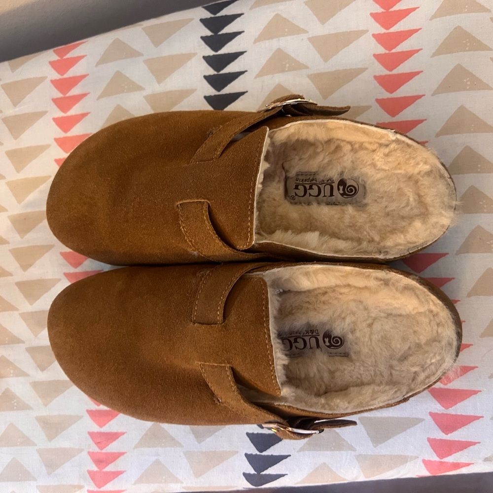 UGG Women's Brown Suede Slippers